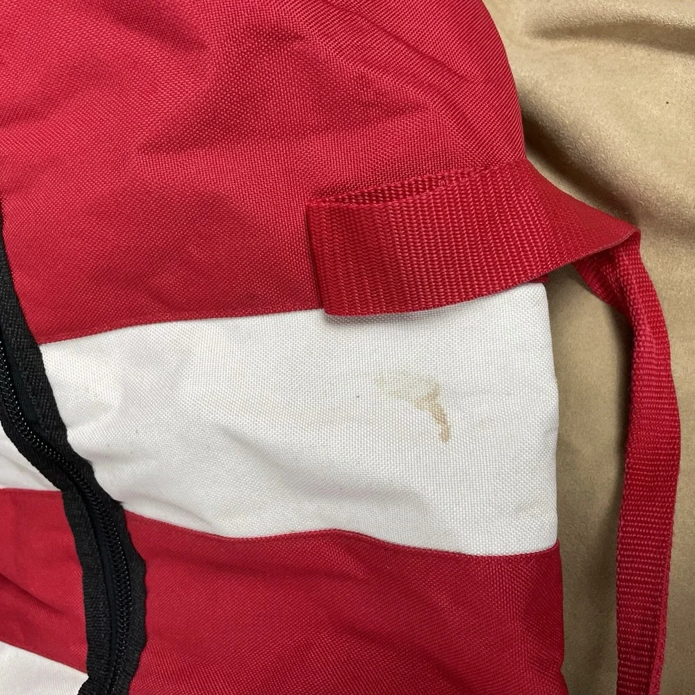 Rare Dr Seuss The Cat In The Hat Duffel Bag Red White Striped Logo